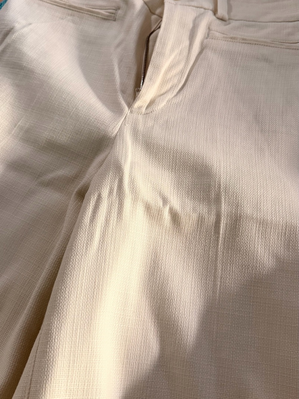 SPANX Wide-Leg High-Waist Cream Trousers - Picture 4 of 4